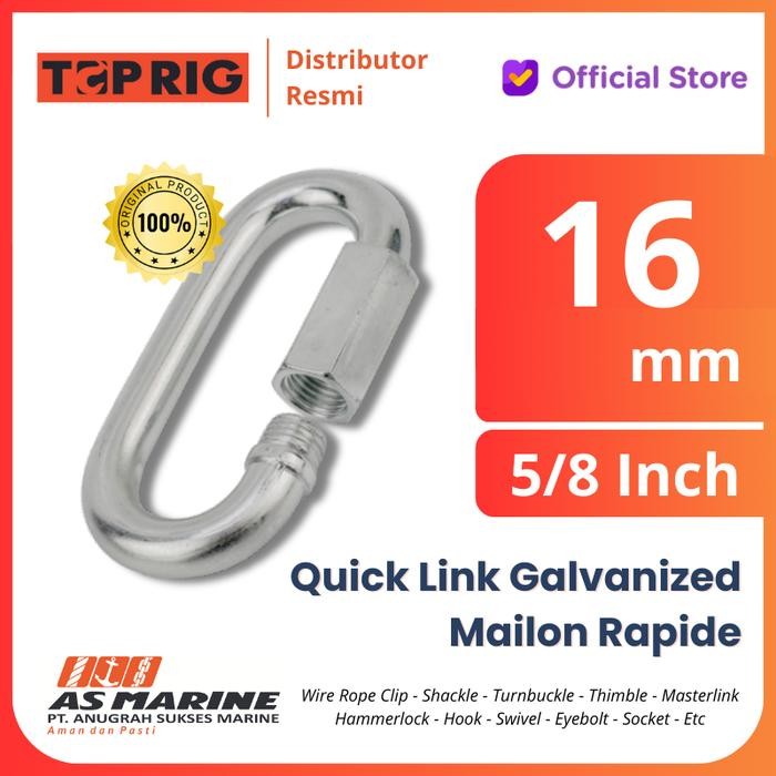 New Quick Link Galvanized / Mailon Rapide Galvanis 16 mm TOPRIG