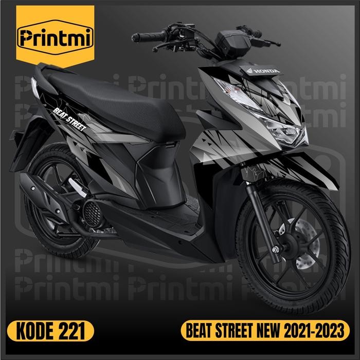 Printmi Sticker Decal Motor Beat Street New Full Body Stiker 2024 2023 2021 2022 Honda Variasi