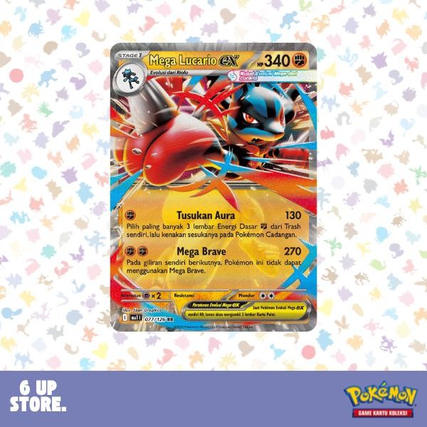 Mega Lucario ex (RR) - 077/126 - Pokemon TCG Indonesia
