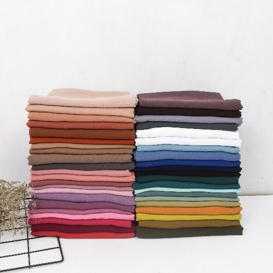 Top SegiEmpat ceruti babydoll premium 130x130 nyaman muslim square jilbab ceruty kerudung syari segi