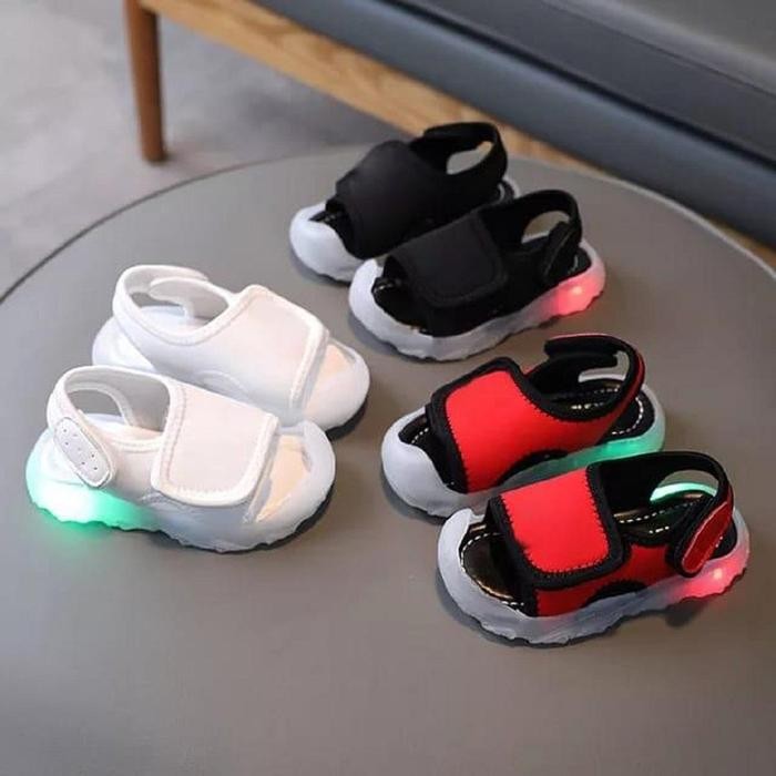 pw5d-Cts Sepatu Sendal Lampu Anak Laki Laki Perempuan Fashion Sandal Led Anak Cowok Size