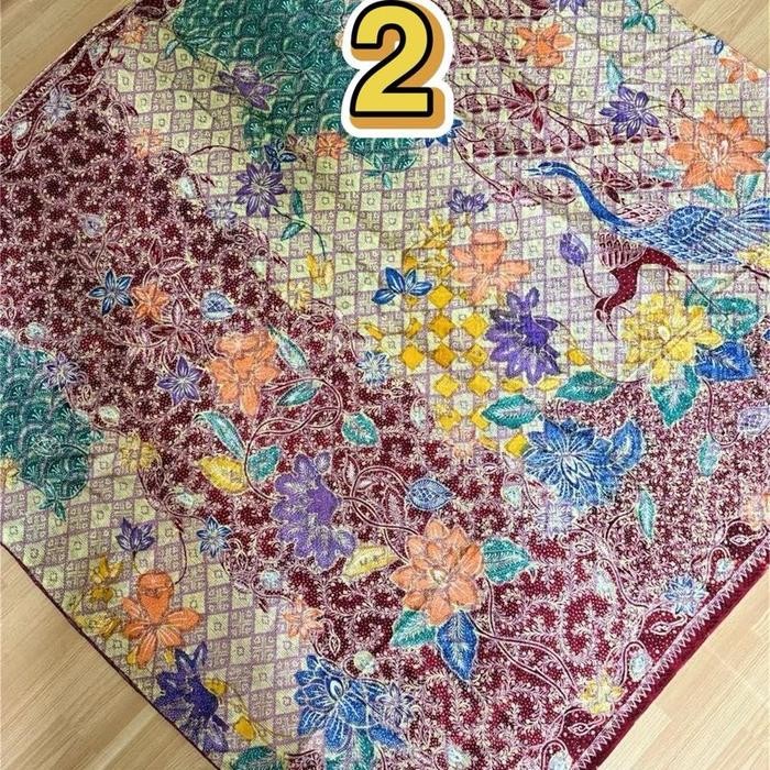 ASLI Kn set selendang semi tulis sutra viscose premium bawahan kebaya kondangan remaja mewah natal