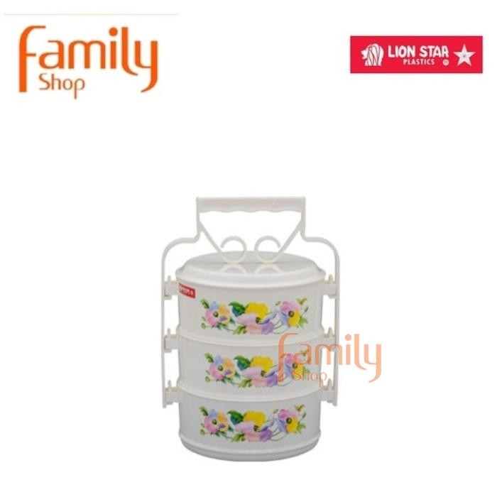 Lion Star Rantang Plastik 3 Susun / Food Carrier Susun 3 Lion Star Kitchenware Makan Promo 