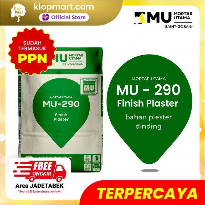 (Promo) Mortra Utama MU-290 Finish Plester - 40Kg Terlaris Termurah