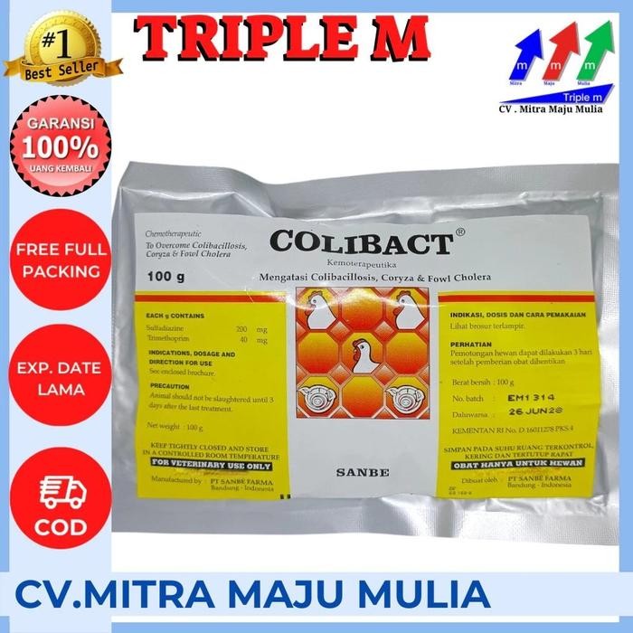 PetShoPq- Colibact Serbuk 100 Gram - Obat Untuk Unggas Ayam Dan Babi