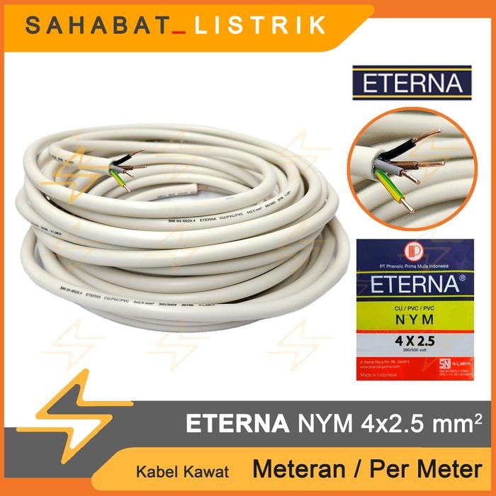 KABEL LISTRIK ETERNA NYM 4X2.5 4X2,5 METERAN