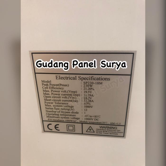 2n3v- Solar Panel Surya Solarcell 230Wp Mono 230Wp Monocrystalline 230 Wp