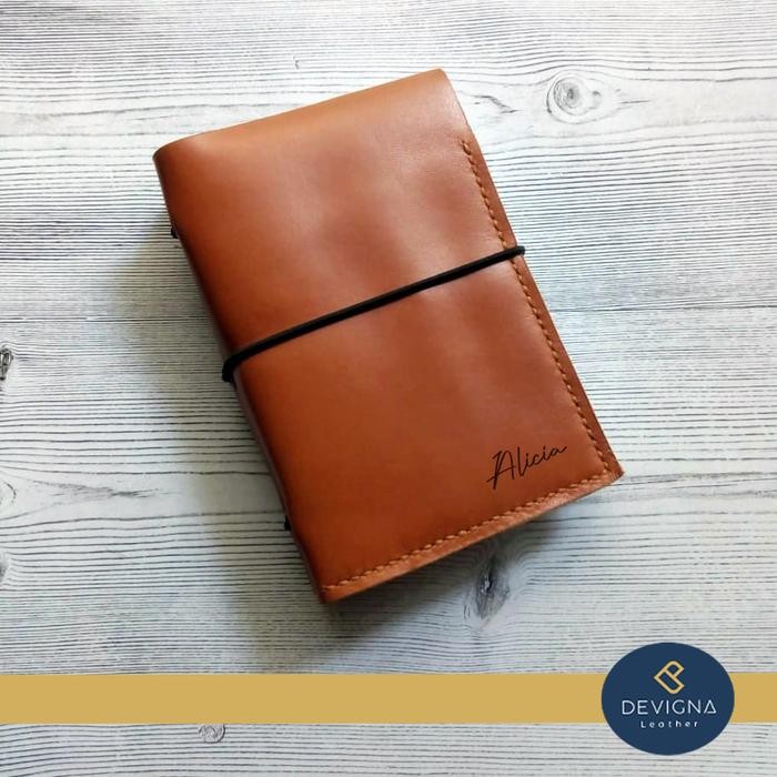 AGENDA NOTEBOOK JURNAL DIARY COVER KULIT ASLI FREE GRAFIR+ BUKU+ SLOT