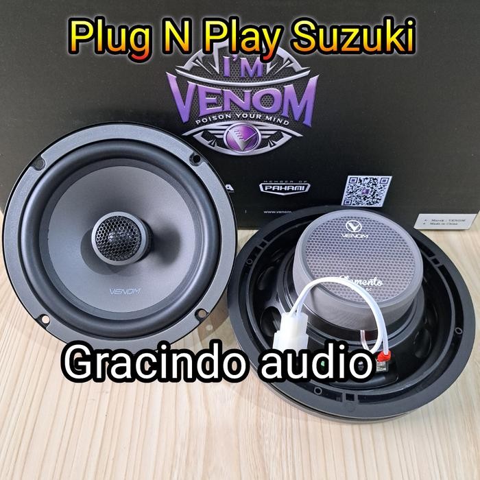 Speaker Coaxial Venom Elemento 6.5inch Plug N Play Pintu Mobil Suzuki Original Venom
