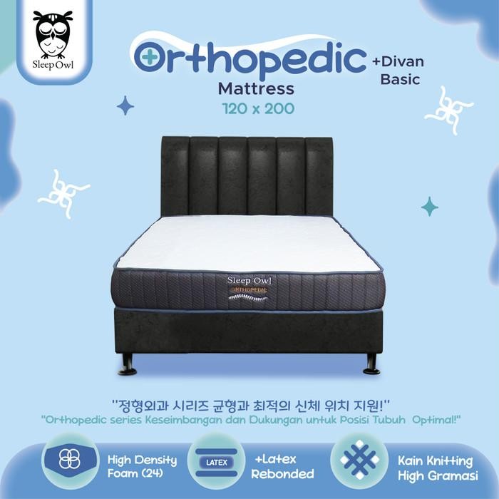 SLEEP OWL ORTHOPEDIC Kasur Busa Rebonded Latex 120 x 200 Fullset