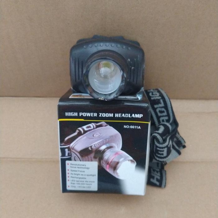 DISKON senter headlamp/senter kepala Zoom LED