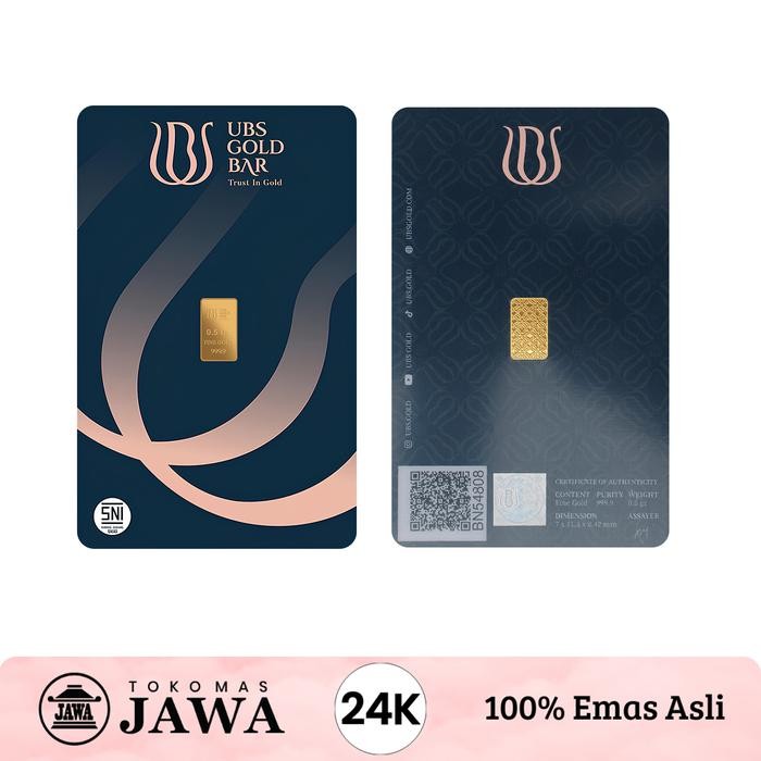 Logam Mulia Ubs 0.25-1Gr Kadar 24K Toko Mas Ja Ubs Gold Bar