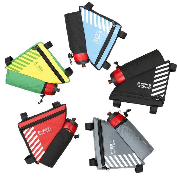 Pasific Sports - 2 In 1 Tas Sepeda Frame Mtb + Holder Botol Minum Waterproof - 5 Warna