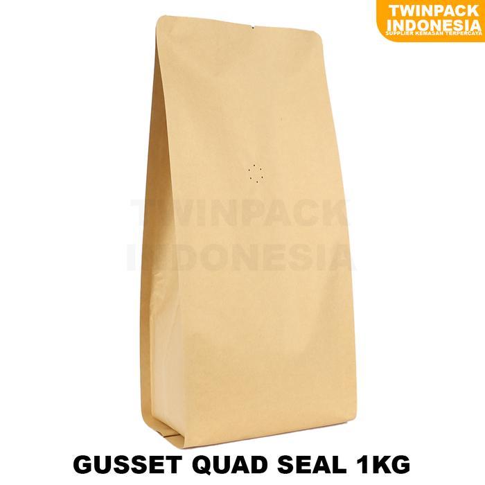 Kemasan Kopi 1 Kg Gusset Kraft Paper Packaging Kopi