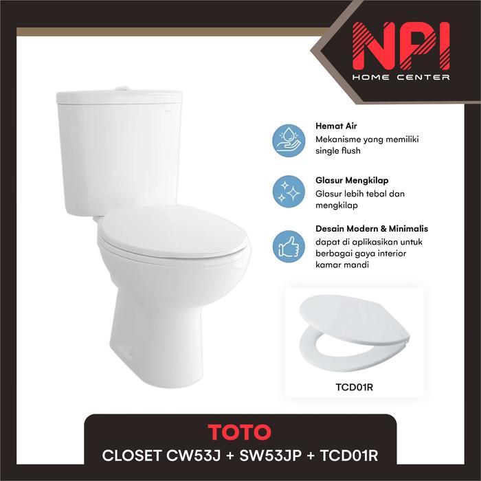 Toto - Closet / Kloset / Toilet Duduk Cw53J Sw53jp Cw 53 J Sw Jp Tcd 01R