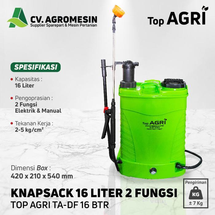 KNAPSACK SPRAYER 16 LITER TOP AGRI 2 IN 1 SEMPROTAN MANUAL ELEKTRIK SNI PROMO TERMURAH