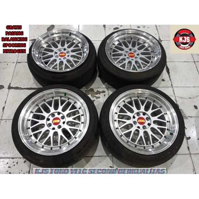 JUAL VELG RACING SECOND MURAH BERKUALITAS MODEL BBS LM RING 17 LEBAR 8.5/9.5 HOLE 4X100-4X114,3 OFFS