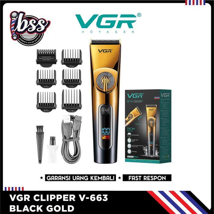 Vgr Clipper V-663 Black Gold Clipper Cordless