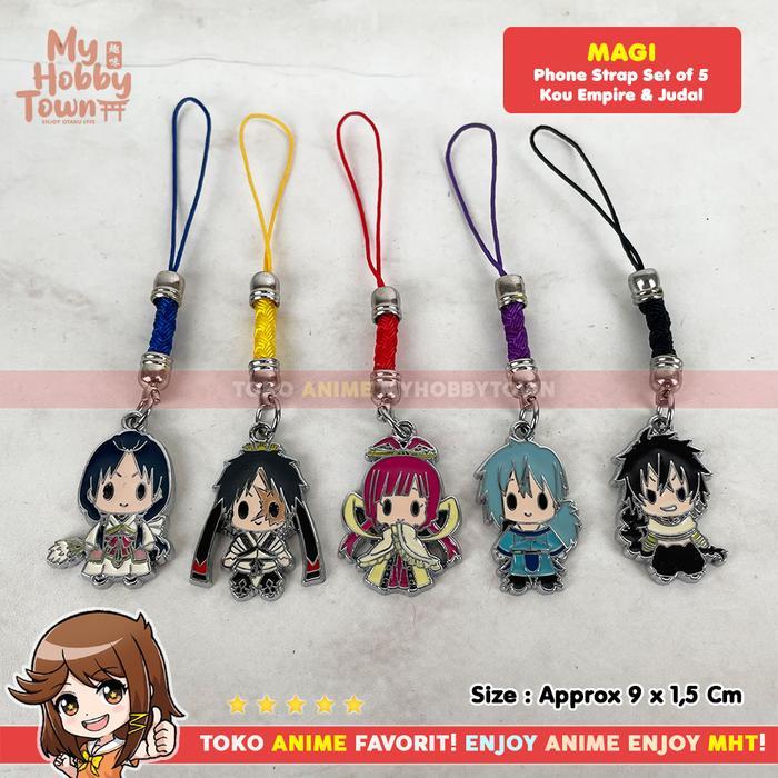 Gantungan Anime Charm Set Of 5 Magi Aladdin Sinbad Judal