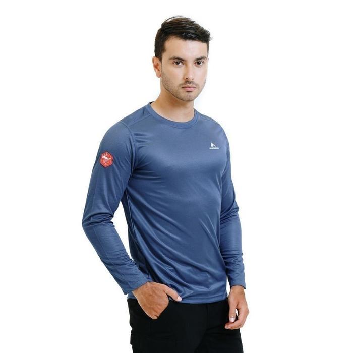 Baselayer EIGER 28 Gunung Tech Tees T-Shirt Kaos Lengan Panjang - Blue, M