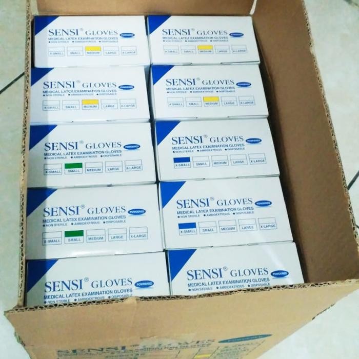 SARUNG TANGAN HANDSCOON SENSI LATEK NON STERIL ISI 100 PCS