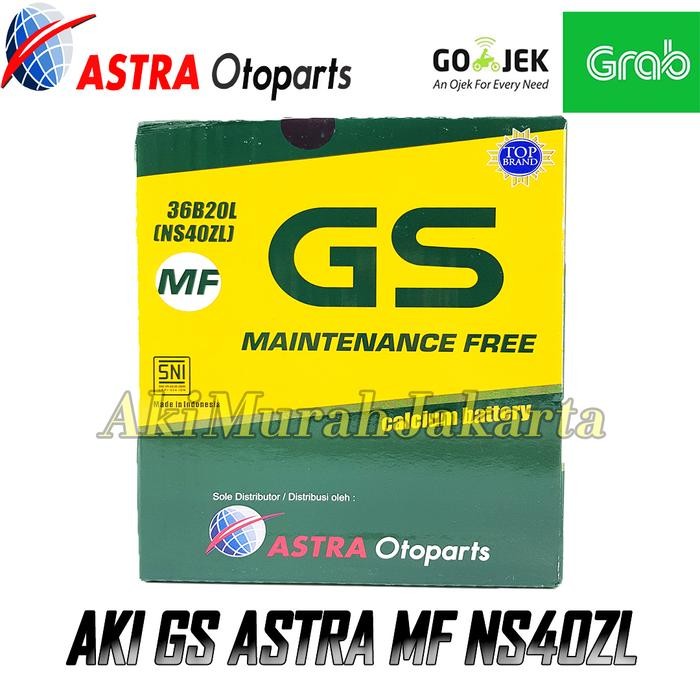 GS MF ASTRA AKI MOBIL HONDA BRIO NS40ZL - 35AH AKI KERING