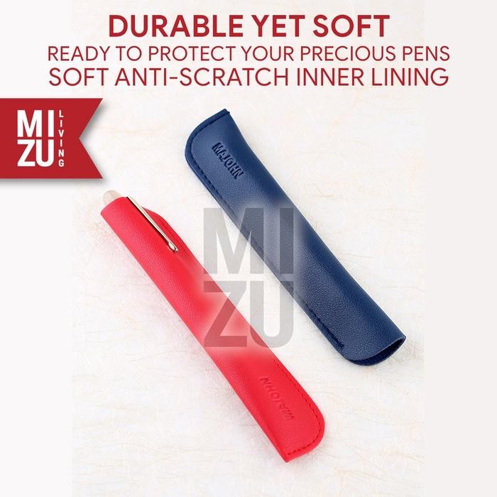 

MAJOHN Vegan Leather Pen Sleeve Case Fountain Pen Protector Tempat Pensil Kulit Sintetis
