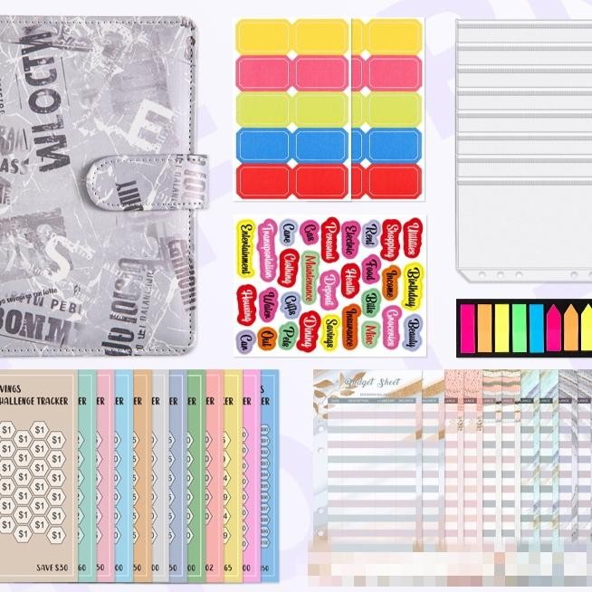 

Binder Kulit Motif Retro A6 6 lubang binder jurnal tabungan organizer uang budgeting keuangan