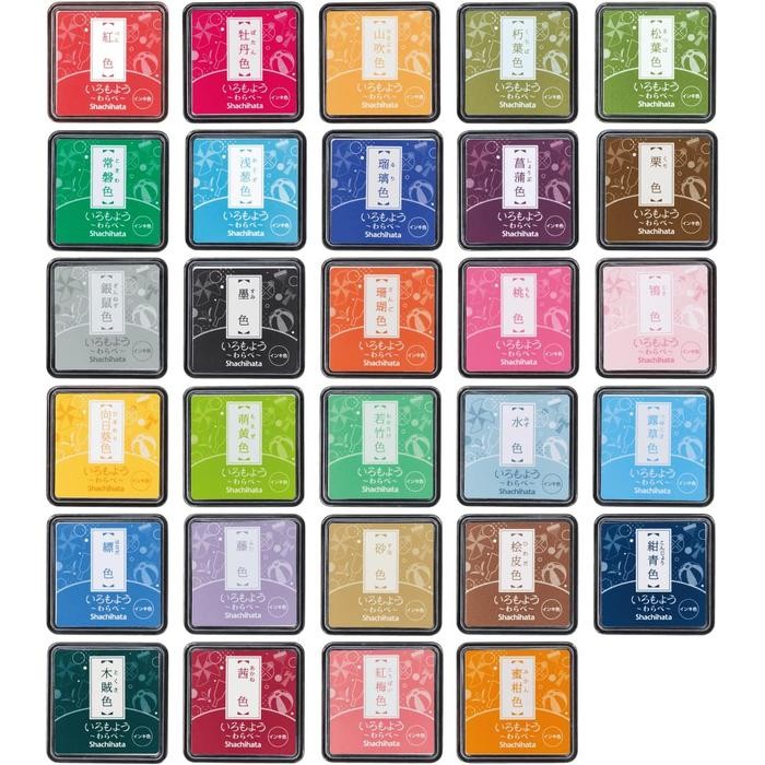 

Bisa Grab! Shachihata Iromoyo Warabe Mini Ink Pad For Stamp Japanese Colors Quick Dry Bantalan Cap