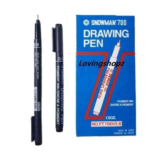 

Pulpen Snowman Drawing Pen 0.3,Snowman 700 Drawing Pen 0.3 Stationery Hitam Peralatan