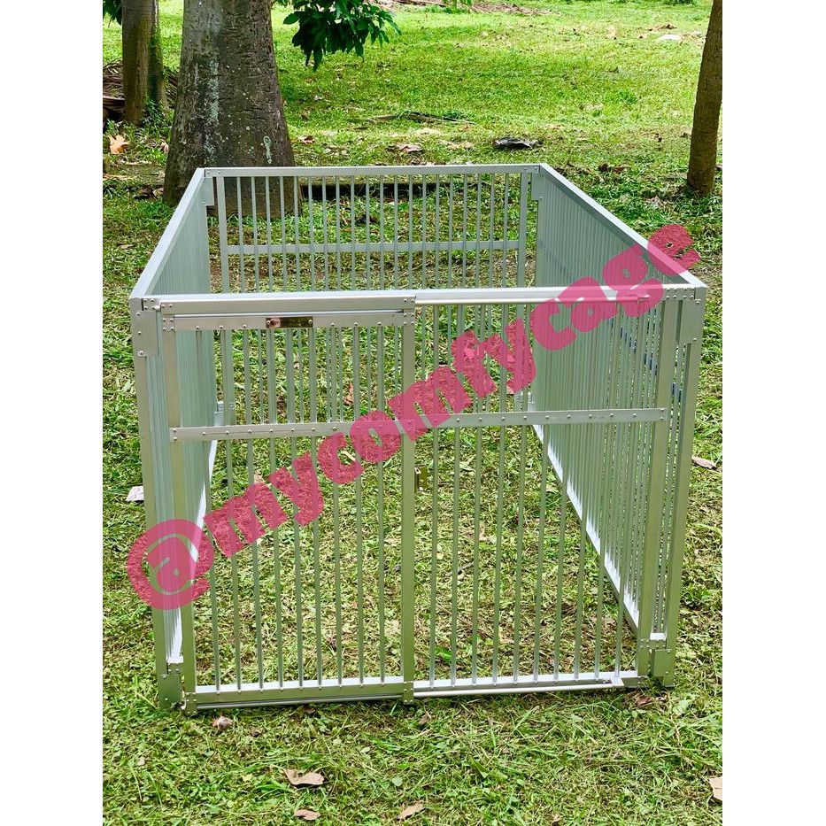 Kandang Pagar Anjing Aluminium Mycomfycage untuk Corgie