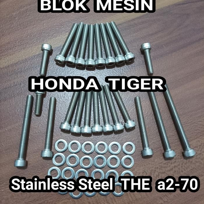 BAUT L STAINLESS STEEL BLOK MESIN TIGER