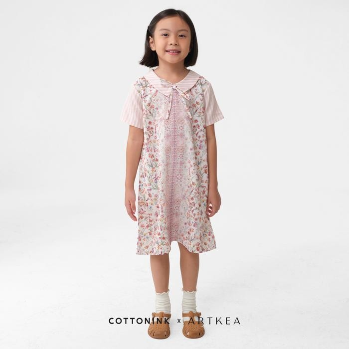 Sale Cottonink X Artkea - Dress Anak Perempuan Gardena Briana