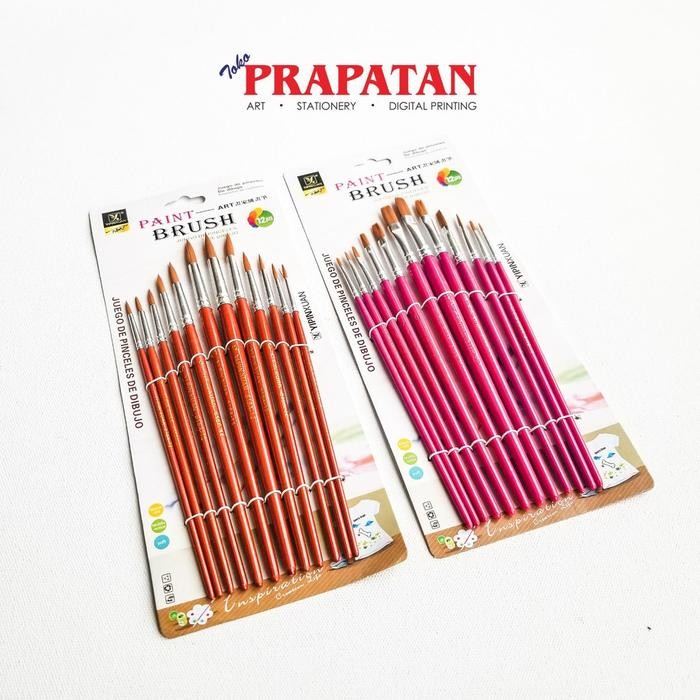 

Pilihan- Kuas Lukis Yipinxuan 818 Set 12 Pcs / Yipinxuan Paint Brush