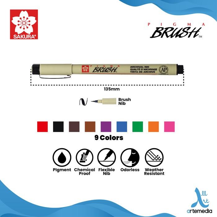 

Pilihan- Brush Pen Sakura Pigma Brush Pigment Ink Pena Kuas Warna