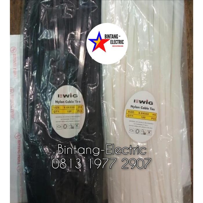 

Kabel Ties / Kabel Tis Uk. 55Cm Tebal 9Mm Warna Hitam / Putih Ewig