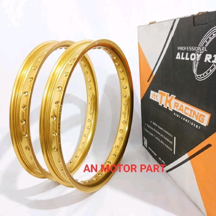 Velg Alumunium Ring 17 160 160 Tk Racing U Shape Stengah Lingkaran Set Depan Belakang Gold