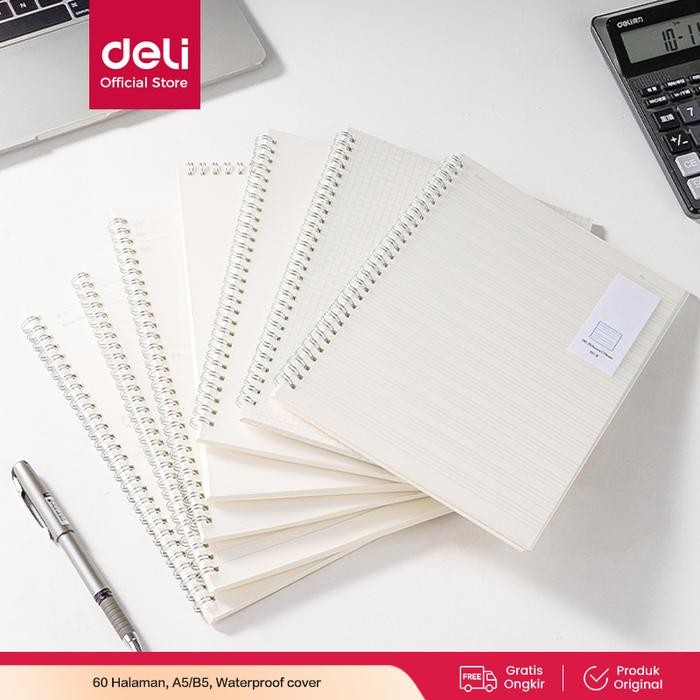 

Deli Spiral Notebook / Buku Spiral Cover PP Transparant B5 60L LPB560