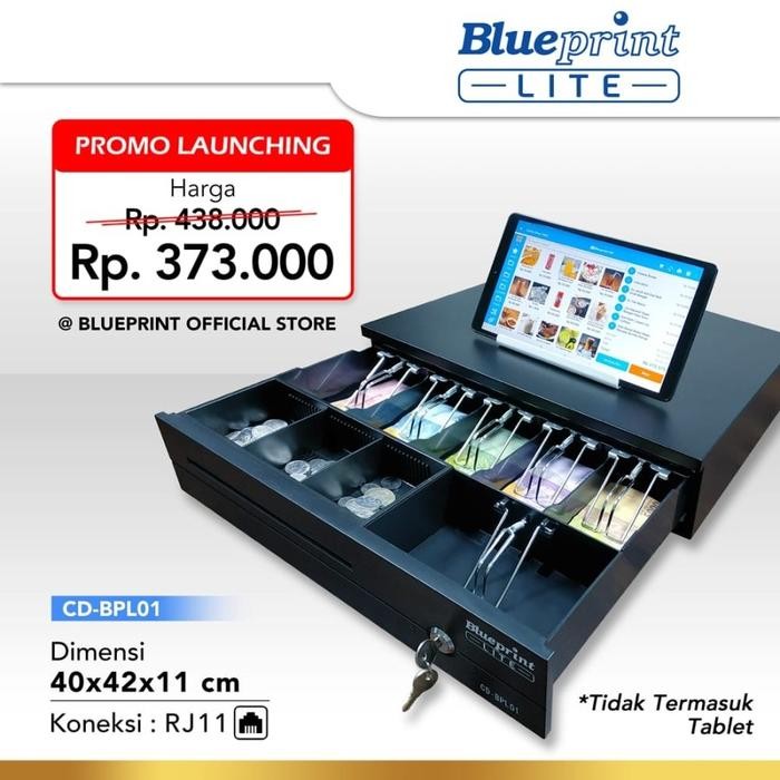 

CASH DRAWER LACI KASIR BLUEPRINT BPL01 40X42X11CM RJ11