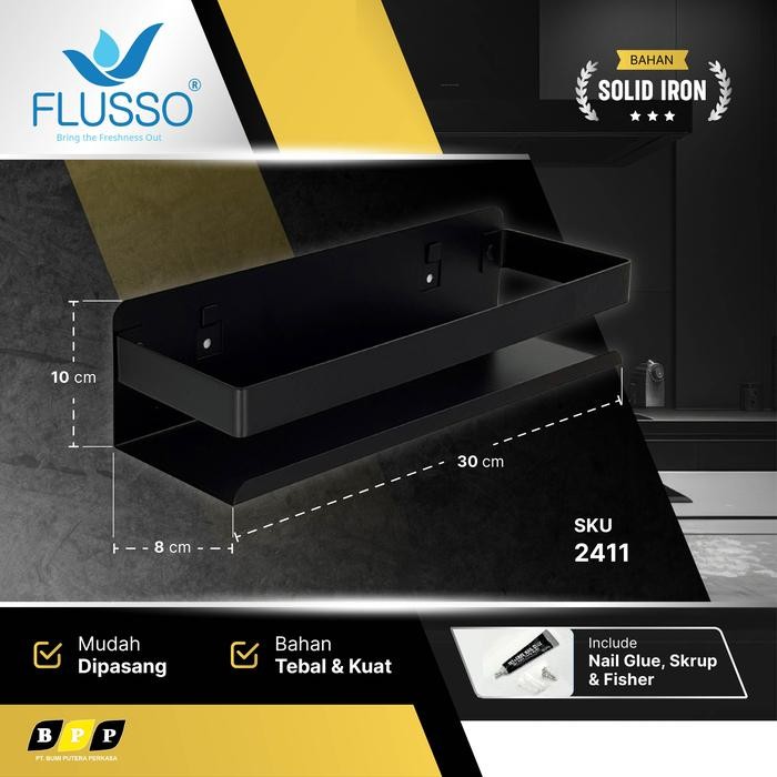 FLUSSO RAK TEMPAT BUMBU DAPUR DINDING STAINLESS RAK GANTUNG DAPUR SERBAGUNA STAINLESS RAK BUMBU