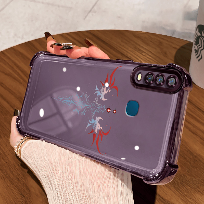 Casing Hp untuk VIVO Y17 Y15 Y12 Y3 Y3s 2020 Y12i Case Casing HP Pola Salib Bulu Populer pelindung C