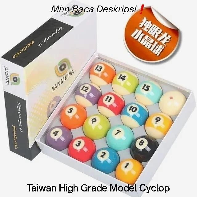 PJ - Set Bola Billiard Balls Yanmeiya - Model Cyclop Meja 9 Ft