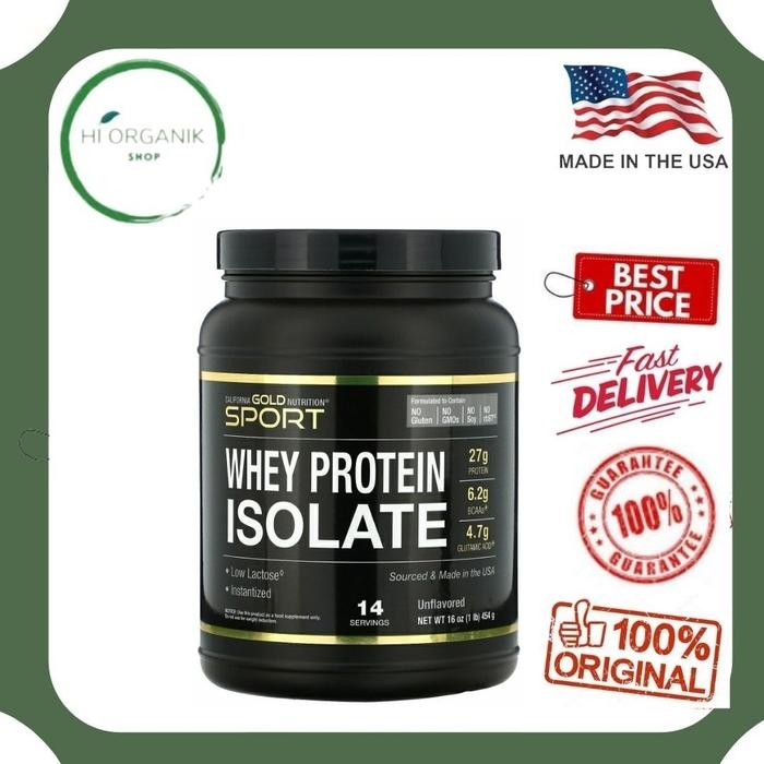 California Gold Nutrition SPORT - Whey Protein Isolate 454 gr ori USA