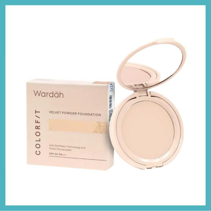 Pilihan- Wardah Colorfit Velvet Powder Foundation Bedak Compact Bedak