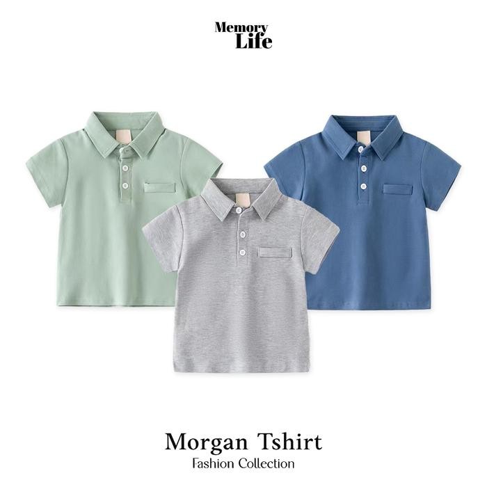 MemoryLife - Morgan Polo Shirt Kaos Polo Anak Laki-Laki Umur 2 Tahun - 6 Tahun