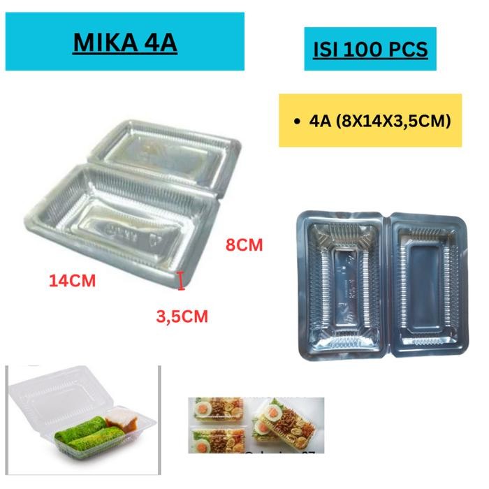 

Mika Plastik 4A (isi 1 Dus), Mika Kue Plastik, Tempat Kue Plastik