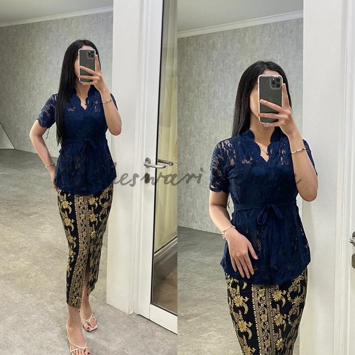 Kebaya Bali Set Talipita Navy