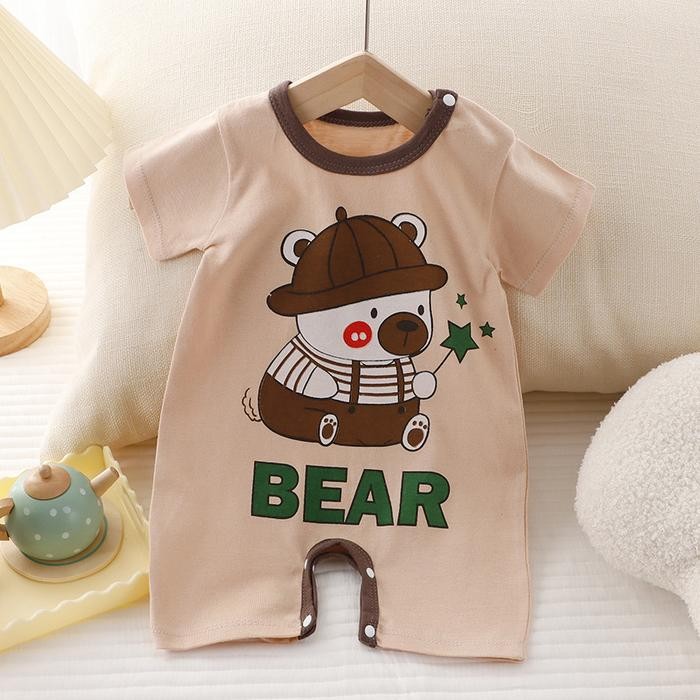 

Romper New Born Bodysuit Bayi Lengan Pendek Jumper Pakaian Bayi usia 0-18 Bulan