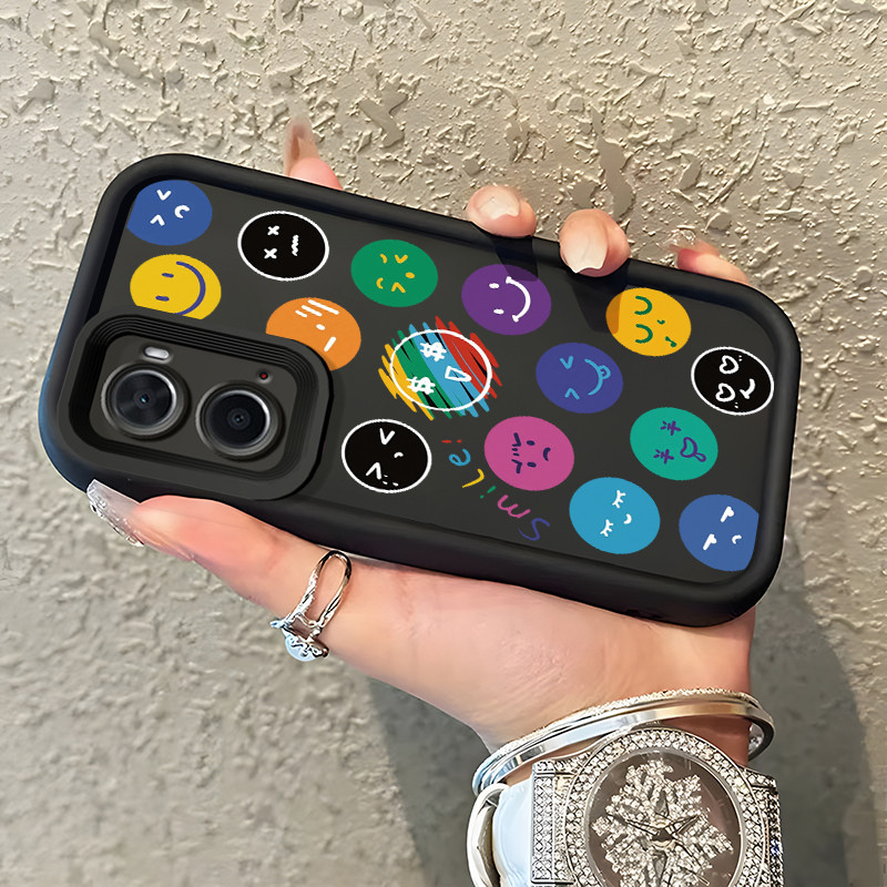 Casing Hp OPPO A36 OPPO A76 OPPO A96 Case Casing Emoji tas pola HP Kasing Silikon Softcase mata lang