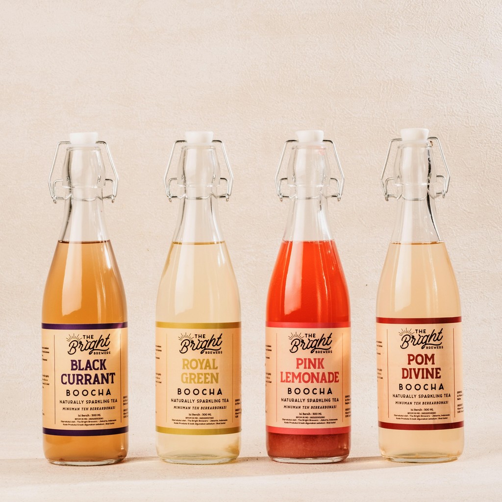 

Paket Kombucha 4 Botol - 500 ML Mix Bundle - Minuman Teh Fermentasi